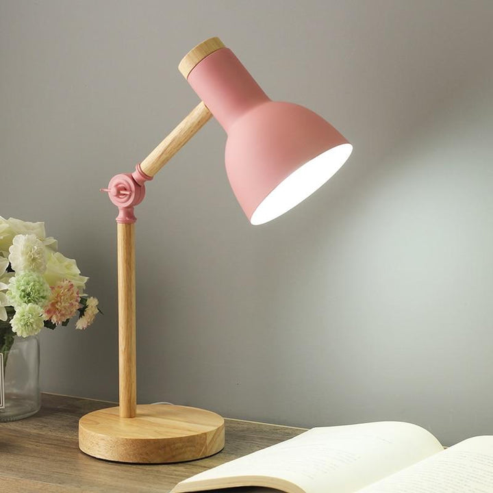 Wooden Scandinavian Table Lamp - LumiNord-Pink-State of Style