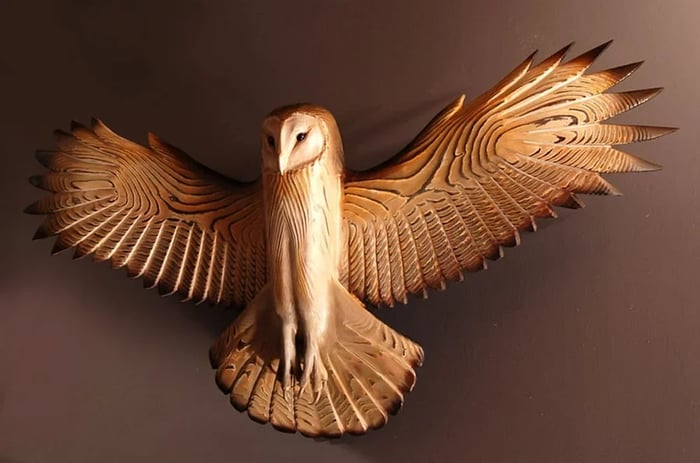 Wooden Wall Decoration – Owl “Majestic”-State of Style
