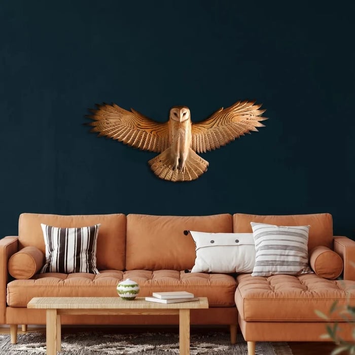 Wooden Wall Decoration – Owl “Majestic”-State of Style