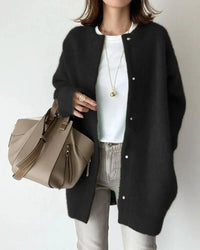 Wool-Mohair Ladies' Cardigan - Elise-Black-S-State of Style