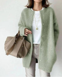 Wool-Mohair Ladies' Cardigan - Elise-Green-S-State of Style