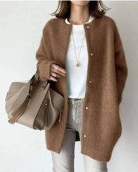 Wool-Mohair Ladies' Cardigan - Elise-Khaki-S-State of Style