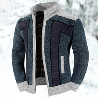 Wool Vest with Zip and Sweater - Leon-Dark blue-S-State of Style