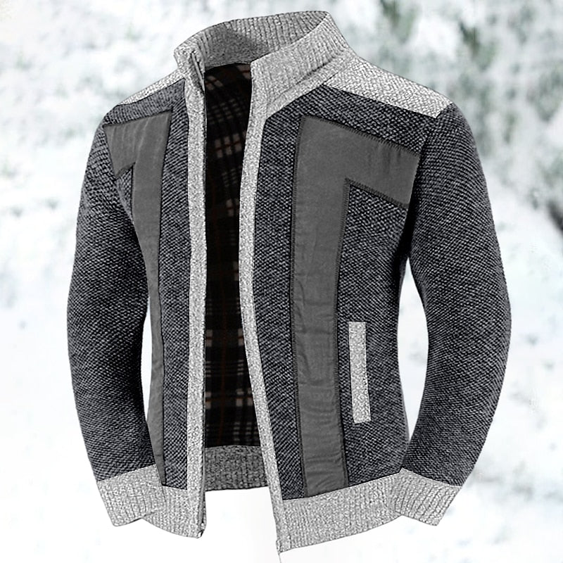 Wool Vest with Zip and Sweater - Leon-Dark grey-S-State of Style