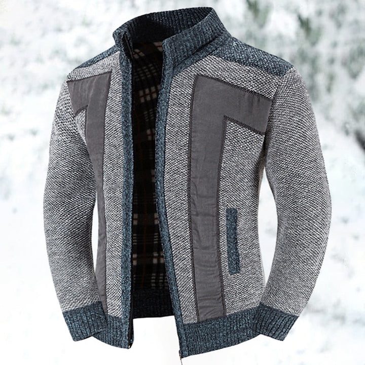 Wool Vest with Zip and Sweater - Leon-Light grey-S-State of Style