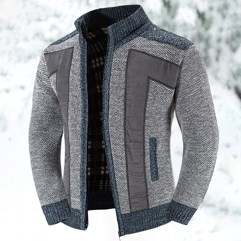 Wool Vest with Zip and Sweater - Leon-Light grey-S-State of Style