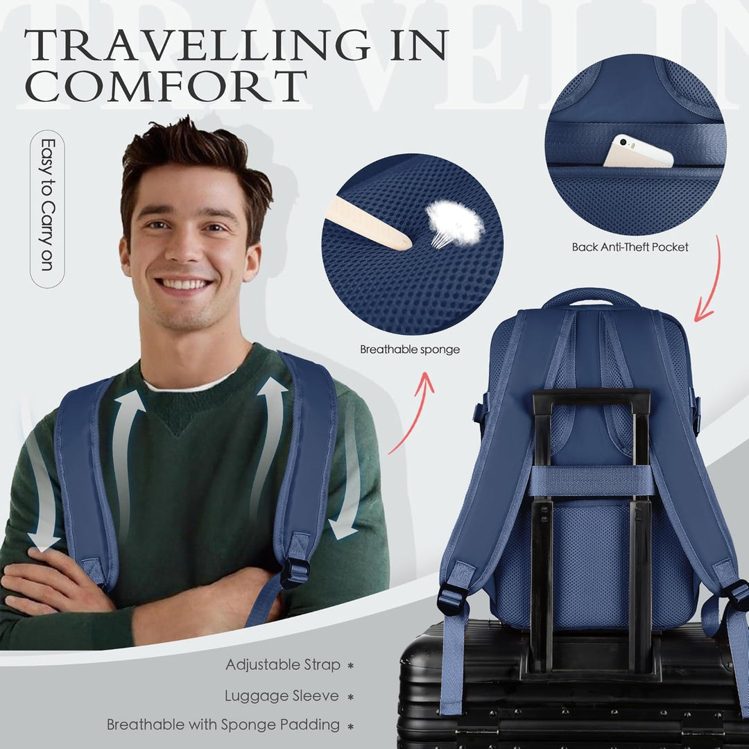 Airline Cabin Backpack with Laptop Compartment and Anti-Theft Pocket
