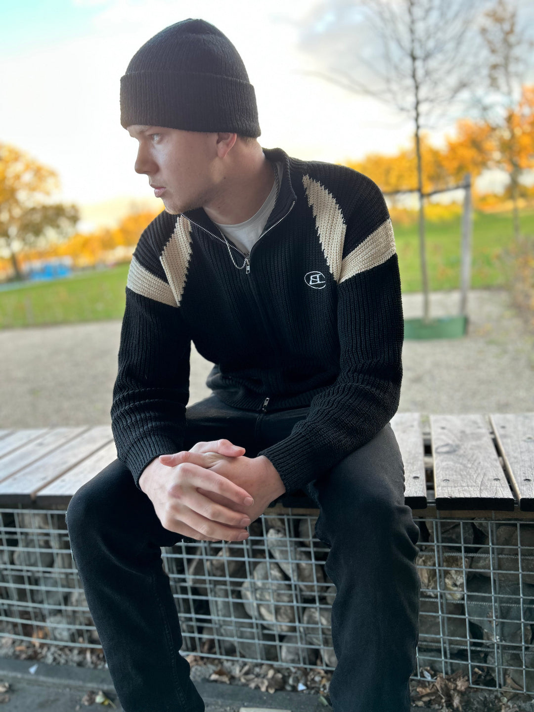 Woven Men's Waistcoat - Gideon-Black-S-State of Style