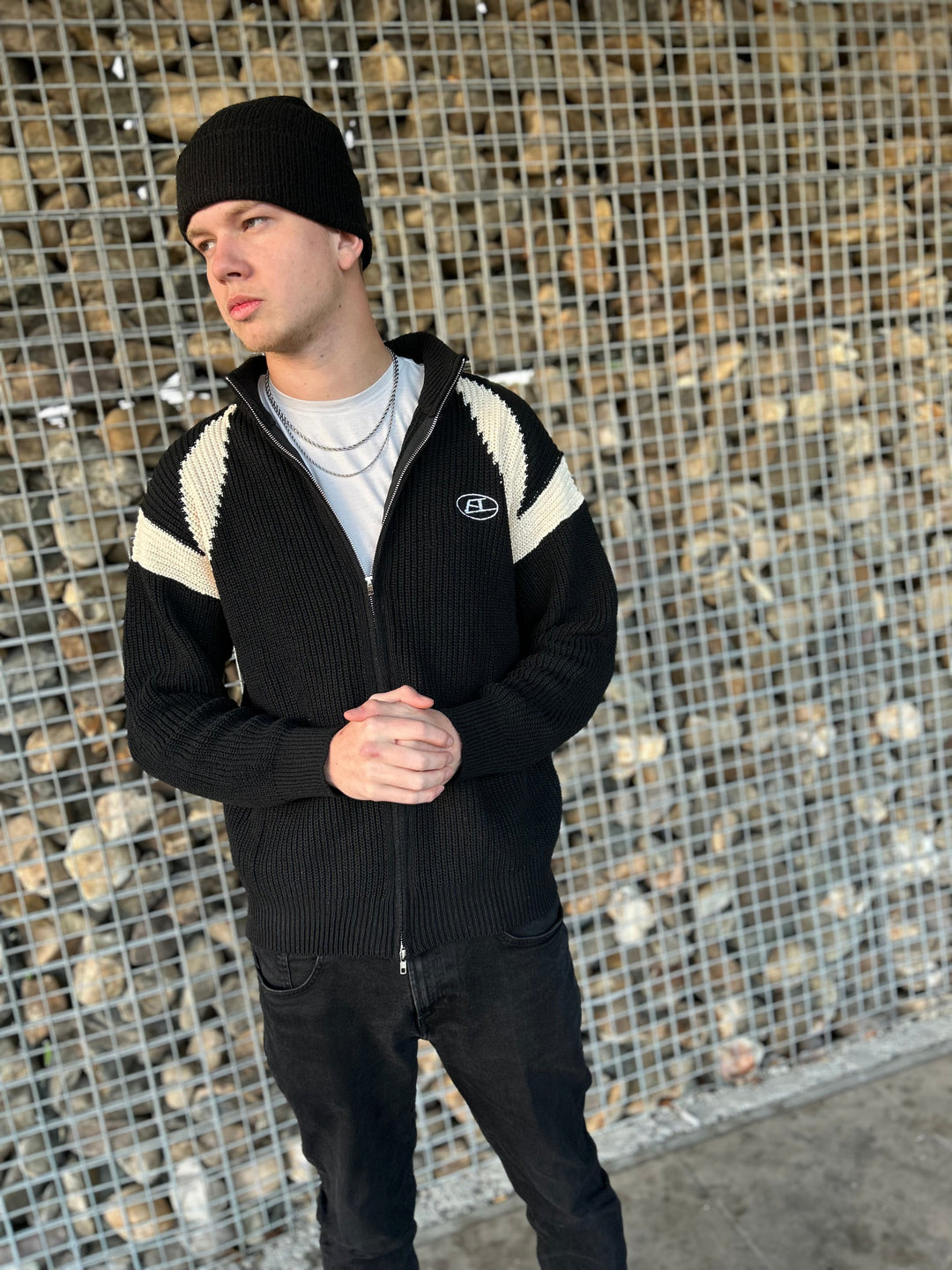 Woven Men's Waistcoat - Gideon-Black-S-State of Style