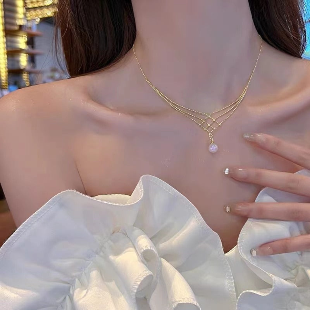 Woven Pearl Necklace - Mariela-State of Style