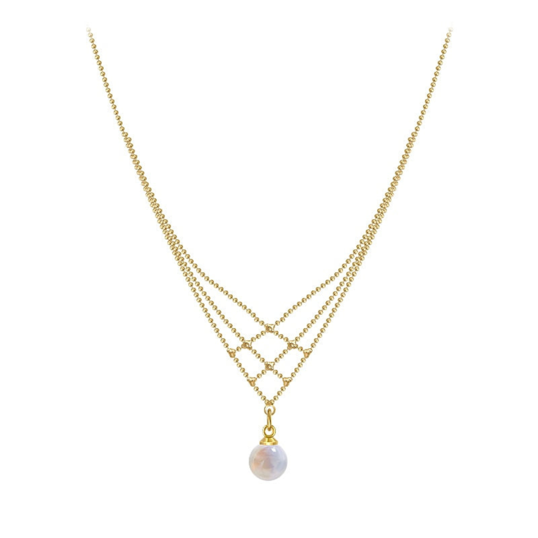 Woven Pearl Necklace - Mariela-State of Style