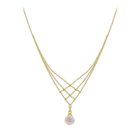 Woven Pearl Necklace - Mariela-State of Style
