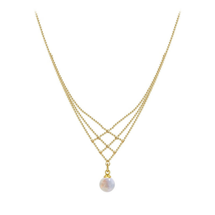 Woven Pearl Necklace - Mariela-State of Style