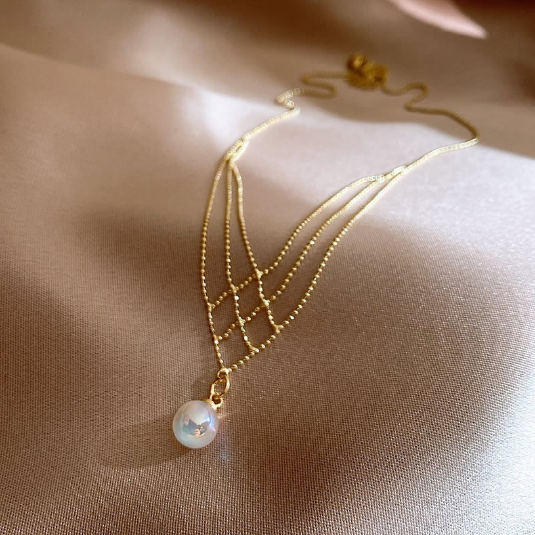Woven Pearl Necklace - Mariela-State of Style