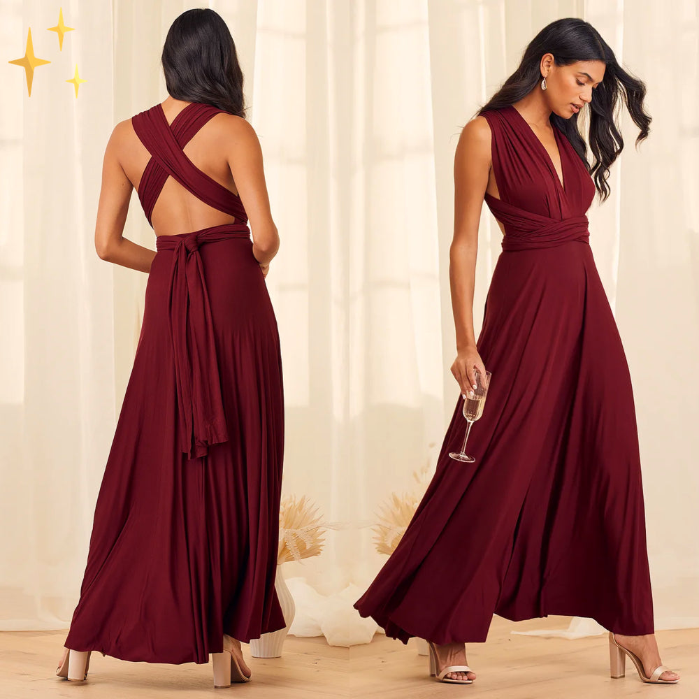Wrap dress for women – Versatile & transformable with over 50 styling variations – Mira-Bordeaux-S-State of Style