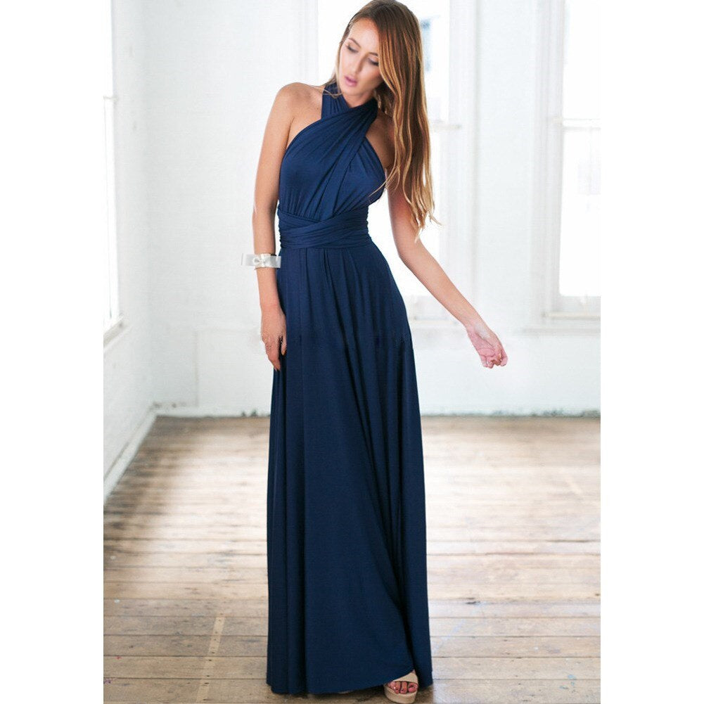 Wrap dress with adjustable top & versatile wearing options – Noelia-Blue-S-State of Style