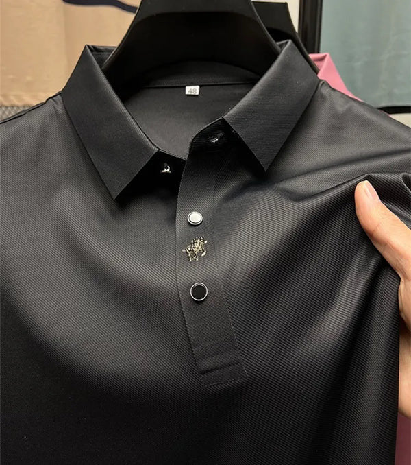 Wrinkle-Free Muscle Fit Polo Shirt | Durable-Salmon Pink-M-State of Style
