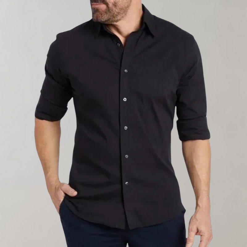 Wrinkle-free Shirt for Men - Milan-Black-XS-State of Style