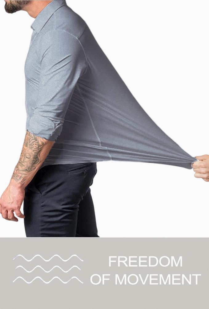 Wrinkle-Free Slim Fit Shirt for Men - David-Black-S-State of Style