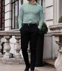 Wrinkle-Free Slim Fit Shirt for Men - David-Black-S-State of Style