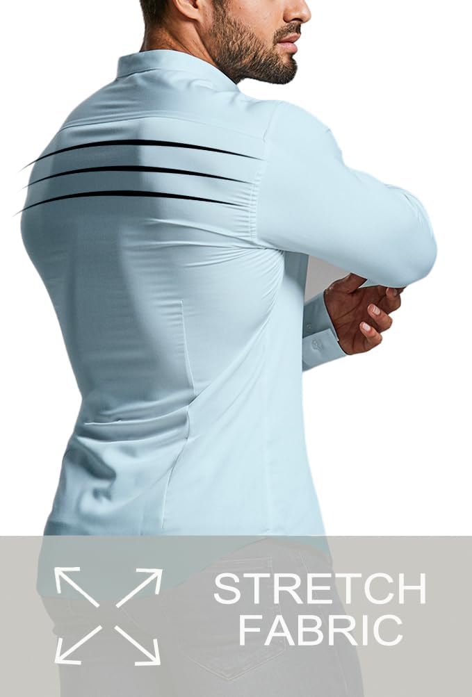 Wrinkle-Free Slim Fit Shirt for Men - David-Black-S-State of Style