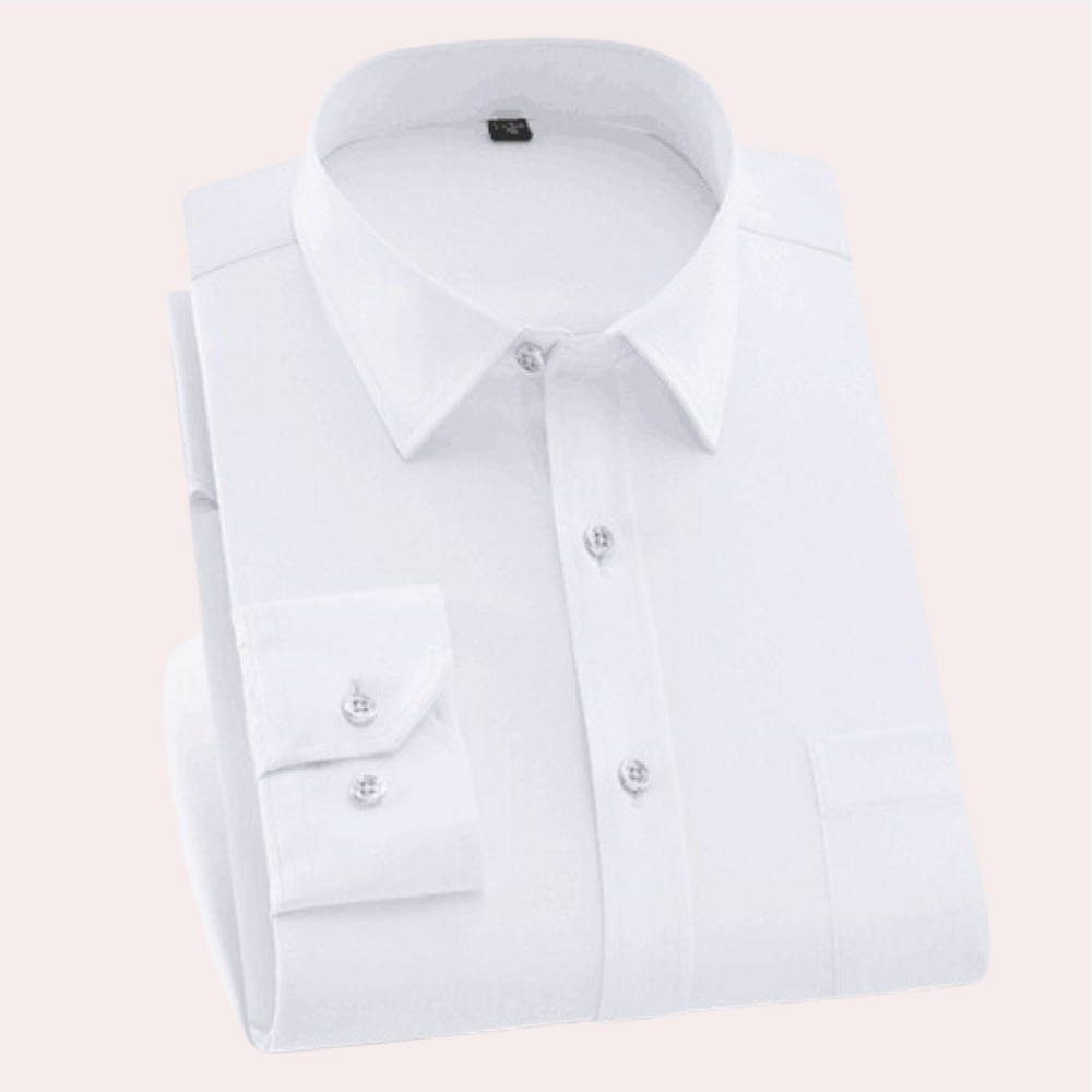 Wrinkle-Free Stretch Men's Shirt - Vince-White-S-State of Style
