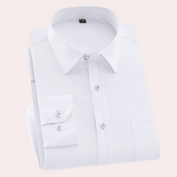 Wrinkle-Free Stretch Men's Shirt - Vince-White-S-State of Style