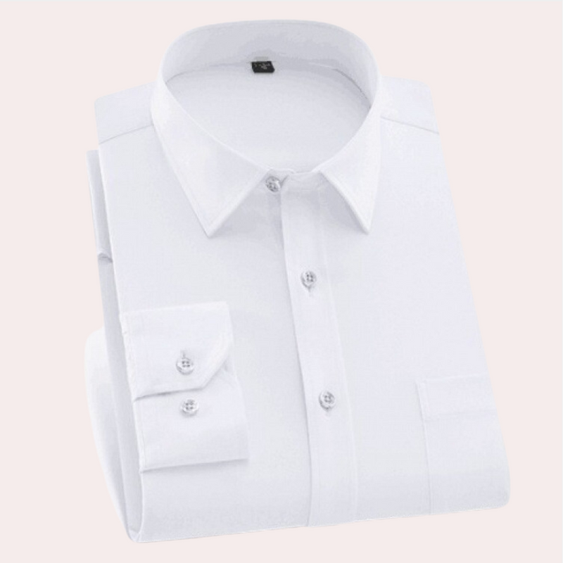 Wrinkle-Free Stretch Men's Shirt - Vince-White-S-State of Style