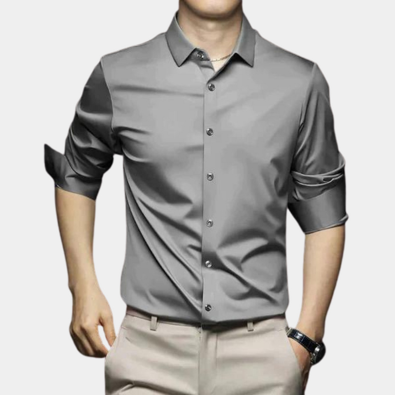 Wrinkle-free Timeless Men's Shirt - Mason-Dark grey-S-State of Style