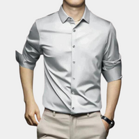 Wrinkle-free Timeless Men's Shirt - Mason-Light grey-S-State of Style
