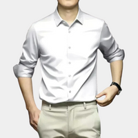Wrinkle-free Timeless Men's Shirt - Mason-White-S-State of Style