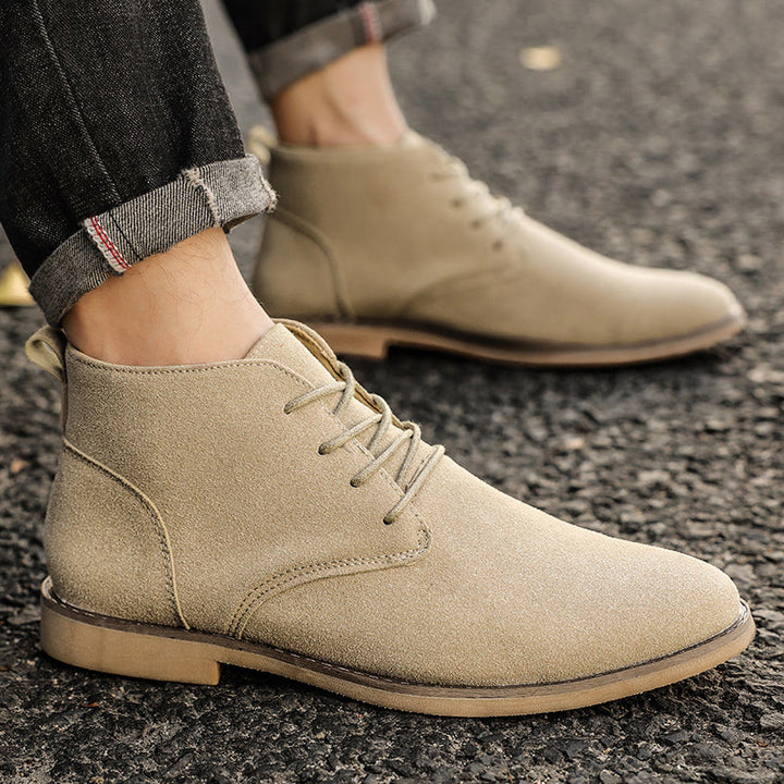 Stylish Men's Lace-Up Shoes in PU Suede - Luca
