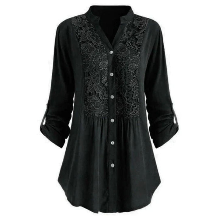 Xandra Blouse | Long & Elegant-Black-S-State of Style