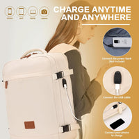 Carry-On Cabin Backpack with USB Port and Multiple Compartments