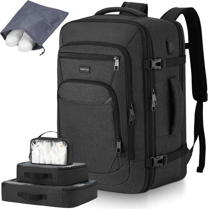 Expandable Carry-On Travel Backpack with Laptop Compartment