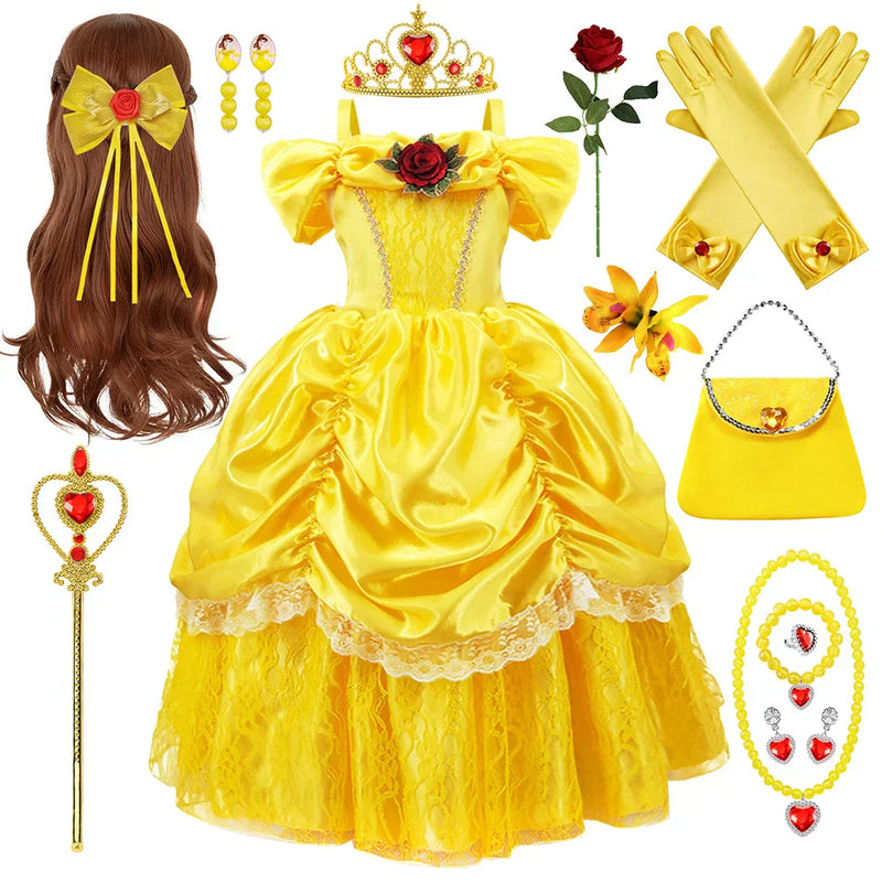 Yellow Princess Set Child – Bellezia-1-100 cm-State of Style