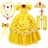 Yellow Princess Set Child – Bellezia-4-100 cm-State of Style