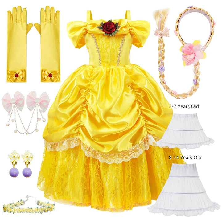 Yellow Princess Set Child – Bellezia-6-100 cm-State of Style