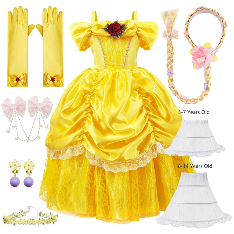 Yellow Princess Set Child – Bellezia-6-100 cm-State of Style