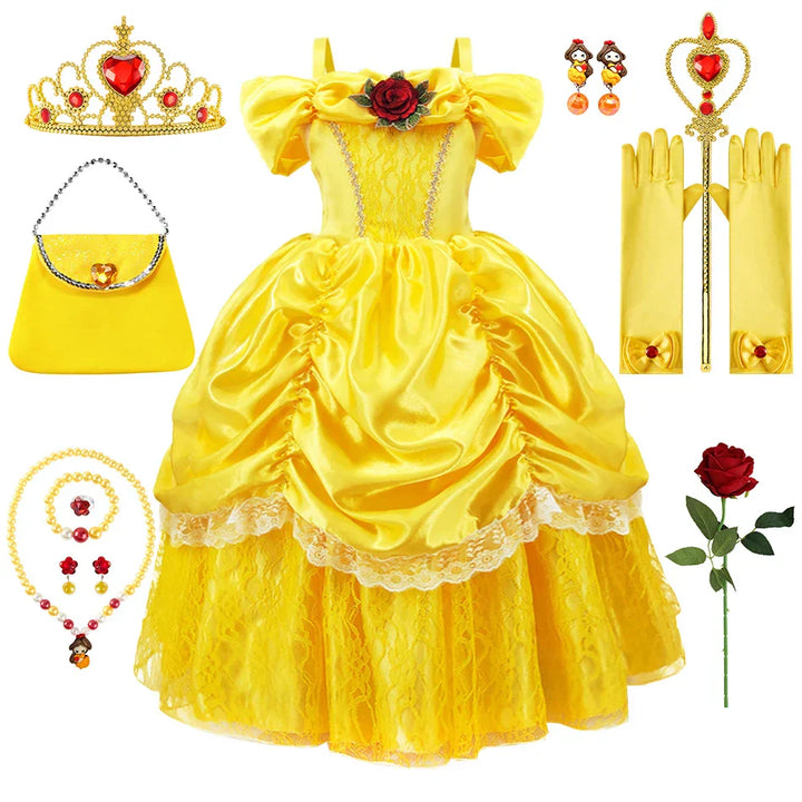 Yellow Princess Set Child – Bellezia-9-100 cm-State of Style