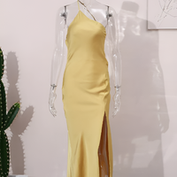 Yellow Summer Dress with Open Back – Noëlle-S-State of Style