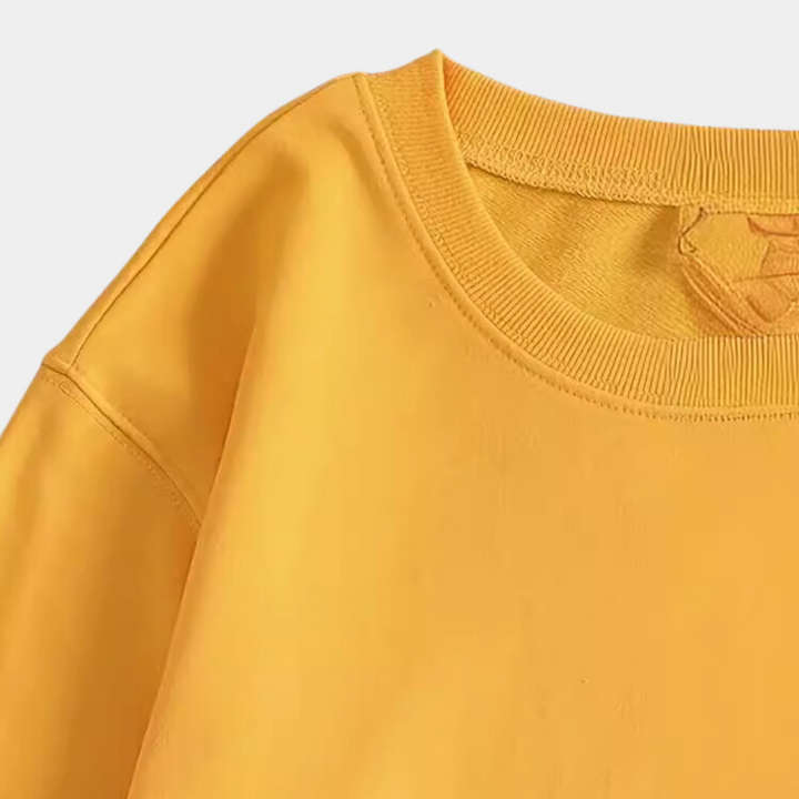 Yellow Women's Sweatshirt with Floral Print - Fleur-XS-State of Style