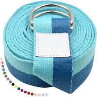 Yoga Band with Adjustable D-Ring Buckle-180.00 cm-Blue-State of Style