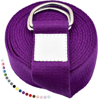 Yoga Band with Adjustable D-Ring Buckle-180.00 cm-Dark Purple-State of Style