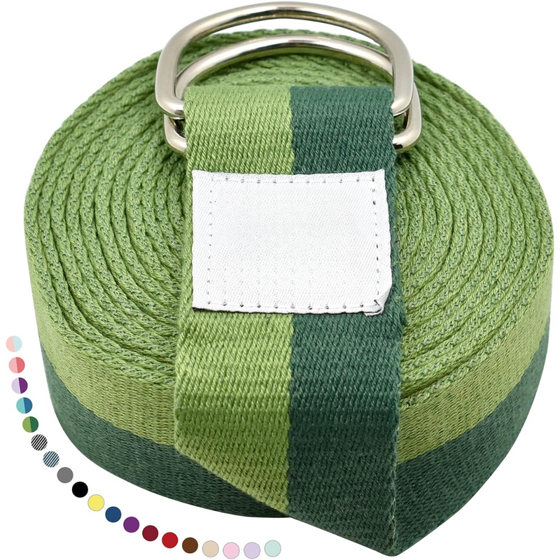 Yoga Band with Adjustable D-Ring Buckle-180.00 cm-Olive Green-State of Style