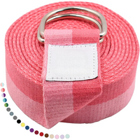 Yoga Band with Adjustable D-Ring Buckle-180.00 cm-Pink-State of Style