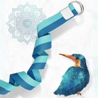 Yoga Band with Adjustable D-Ring Buckle-180.00 cm-Pink-State of Style