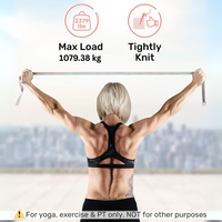 Yoga Band with Adjustable D-Ring Buckle-180.00 cm-Pink-State of Style