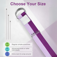 Yoga Band with Adjustable D-Ring Buckle-180.00 cm-Pink-State of Style
