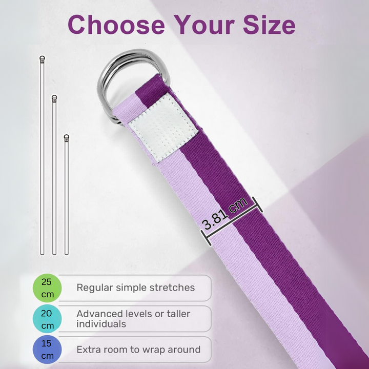 Yoga Band with Adjustable D-Ring Buckle-180.00 cm-Pink-State of Style